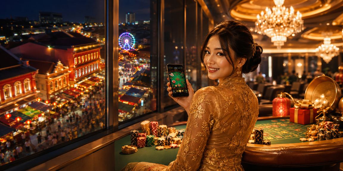 Pemain Baccarat berbaju kebaya di Melaka