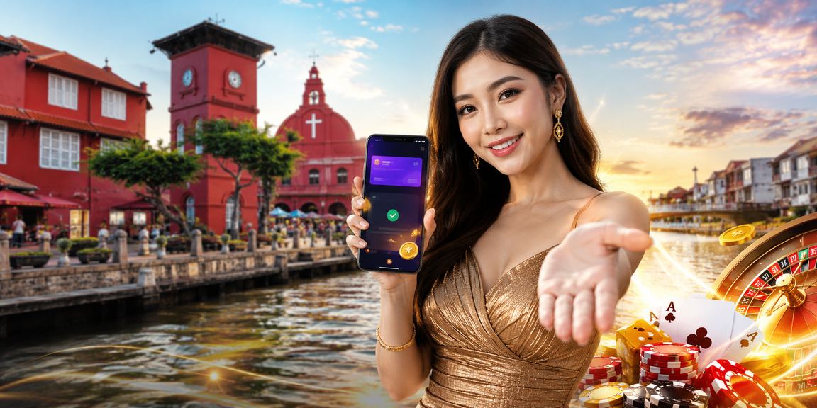 Antara muka aplikasi kasino bergaya Melayu di Melaka